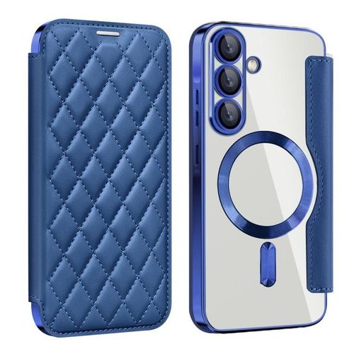 Étui Cuir Rfid Antivol Magsafe Pour Samsung Galaxy A56 5g, Bleu Foncé