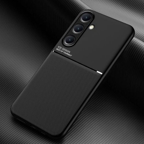 Coque Hybride Magnétique En Polycarbonate Et Tpu Pour Samsung Galaxy A56 5g - Motif Classique Et Grainé, Noir