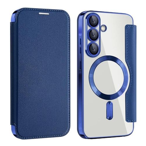 Étui Rfid En Cuir Pour Samsung Galaxy A56 5g, Bleu Foncé