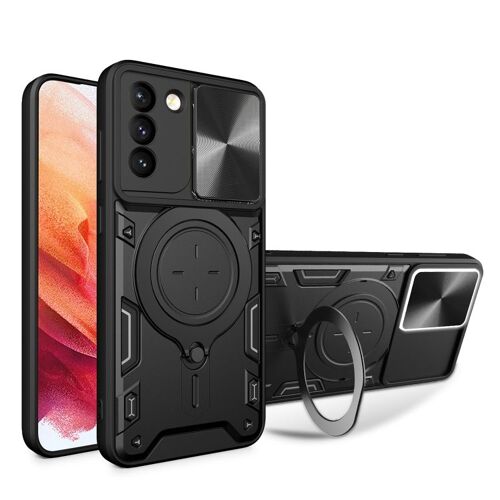 Coque Magnétique Coulissante Camshield Pour Samsung Galaxy S21+ 5g, Noir