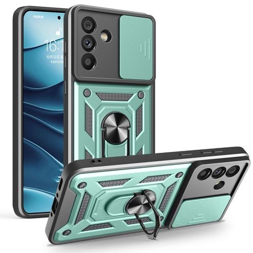 Coque Coulissante En Tpu Et Pc Pour Samsung Galaxy A56 5g, Vert