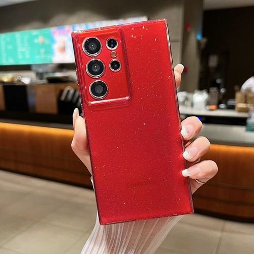 Coque Tpu Pailletée Pour Samsung Galaxy S23 Ultra 5g, Rouge