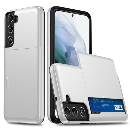 Coque Antichoc Avec Emplacement Pour Carte Pour Samsung Galaxy S25+ 5g, Blanc