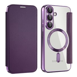Étui Rfid En Cuir Pour Samsung Galaxy S25 5g Avec Protection Magsafe, Violet