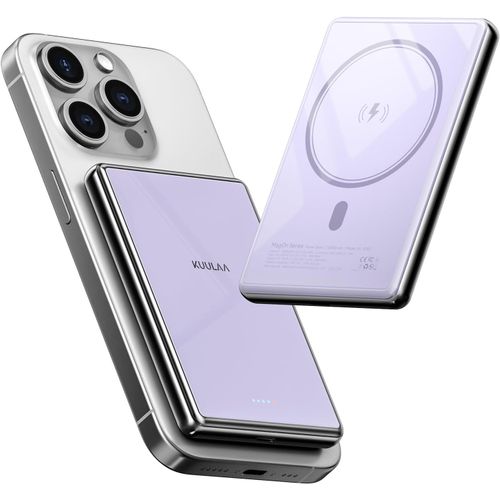 Batterie Externe Magsafe 10000mah Power Bank Magnetique Chargeur Externe, Pd 20w Charge Rapide Power Bank Usb C Entrée & Sortie, Pour Iphone 16/15/14/13/12/Coque Magsafe, Corps Du Miroir, Noir