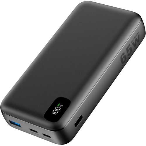 Batterie Externe 65w, Power Bank 20000mah Charge Rapide Pd3.0 Qc4.0 Usb C In&out Avec 3 Sorties Compatible Avec Macbook Steam Deck Dell Iphone 16 15 14 Pro Max Samsung S23 Etc Noir[Z761]