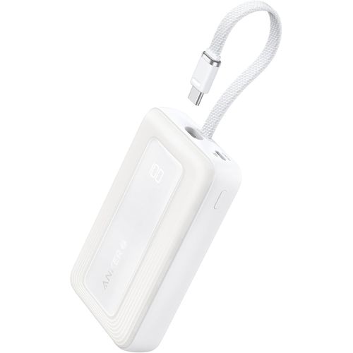 Subzonal-Anker Zolo Batterie Externe, Power Bank Haute Vitesse 10000mah 30w, Câble Usb-C Intégré, 2 Ports, Pour Iphone 16/16 Pro/16 Pro Max/16 Plus, Macbook, Galaxy, Et Autres