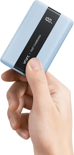 Jgd-Batterie Externe 20000mah Qc 22.5w Mini Power Bank Usb C Charge Rapide En Pd 20w Batterie Portable Avec 3 Ports Usb Sortie Et Led Display Pour Iphone,Huawei,Xiaomi Etc (Bleu)