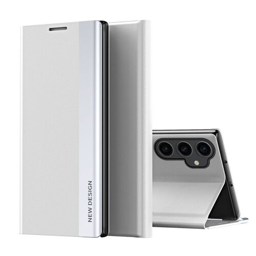 Étui En Cuir Pour Samsung Galaxy S23 Fe 5g Avec Absorption Électrolytique, Blanc