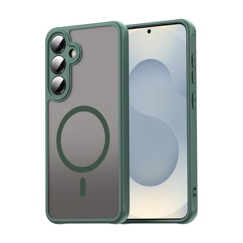 Coque Magsafe En Tpu Et Polycarbonate Pour Samsung Galaxy S25 5g - Fan Dun Series, Vert