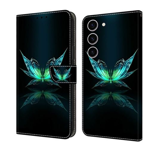 Étui En Cuir Antichoc Pour Samsung Galaxy S24 5g - Crystal 3d, Réflexion Dutterfly