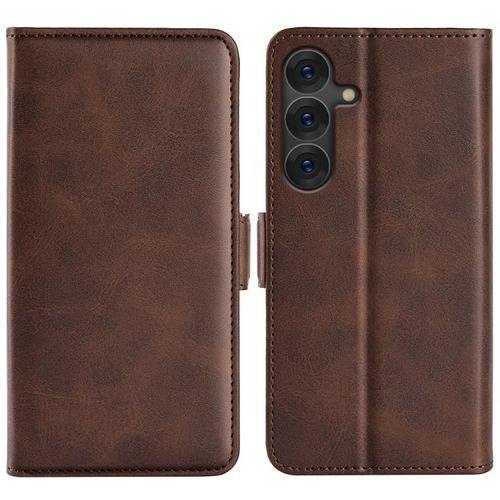 Étui En Cuir Horizontal Avec Boucle Magnétique Pour Samsung Galaxy S25+ 5g, Brun