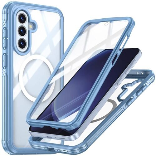 Coque Magsafe En Verre Trempé Redpepper Pour Samsung Galaxy A36/A56, Bleu Ciel