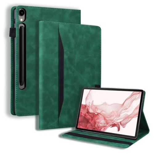 Étui En Cuir Pour Samsung Galaxy Tab S9 Fe+, Vert