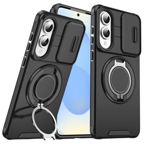 Coque Camshield Avec Anneau Pour Samsung Galaxy S25 Edge 5g, Noir