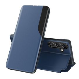 Étui En Cuir Pour Samsung Galaxy S25 5g, Bleu Saphir