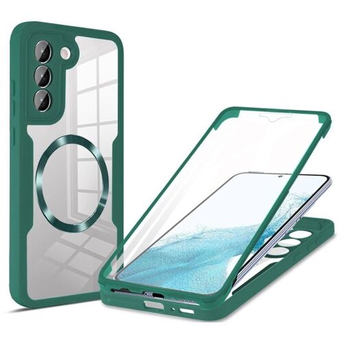 Coque Magsafe Pour Samsung Galaxy S22 5g - Texture Cd, Vert