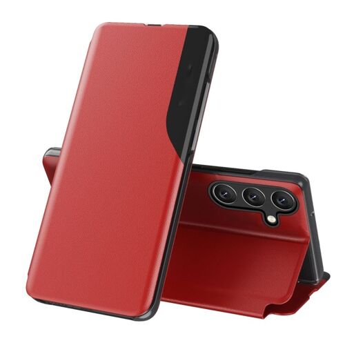 Étui En Cuir Pour Samsung Galaxy S25 5g, Rouge