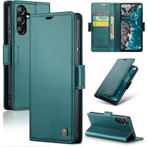 Étui RFID en cuir pour Samsung Galaxy A16 5G avec boucle papillon, Vert