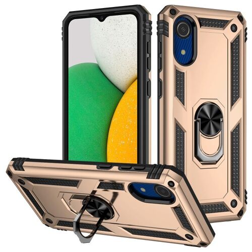 Coque Antichoc Tpu Et Pc Avec Support Pour Samsung Galaxy A03 Core, Or