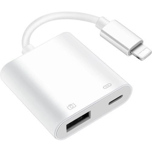 [Certifié Apple Mfi ] Adaptateur Usb Pour Iphone/Ipad, Adaptateur L+Ghtnng Vers Usb Femelle Otg Avec Port De Charge, Prend En Charge Les Lecteurs De Cartes Sd, Lecteurs Flash, Souris, Plug &[Z569]