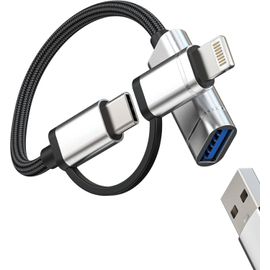 lbgwp60-Adaptateur Lightning Usb C Otg Pour Apple Iphone 15 Pour Ipad, Câble D'Appareil Photo, Pr Femelle, Lecteur De Cartes, Jack Compatible Avec Samsung Type-C 3.0
