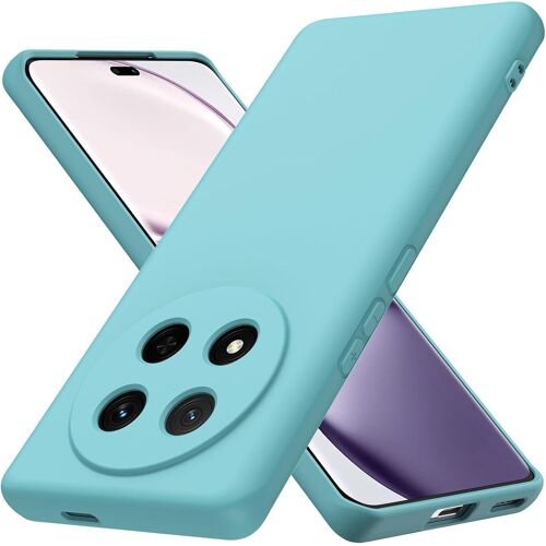KAL-Coque Pour Honor Magic7 Lite 5G, Ultra Mince Premium Housse Souple En Silicone Liquide - Bleu Clair