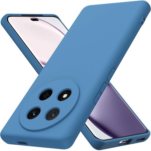 KAL-Coque Pour Honor Magic7 Lite 5G, Ultra Mince Premium Housse Souple En Silicone Liquide - Bleu