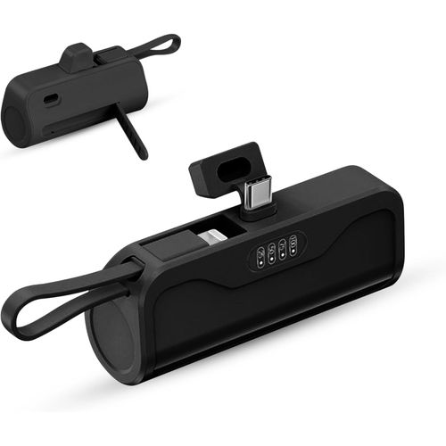 Mini Batterie Externe, 5000mah Power Bank, Batterie Portable, Ultra-Compact Chargeur Portable, Usb C Input & Output, Powerbank Pd Charge Rapide, Compatible Avec Smartphones, Pour Iphone