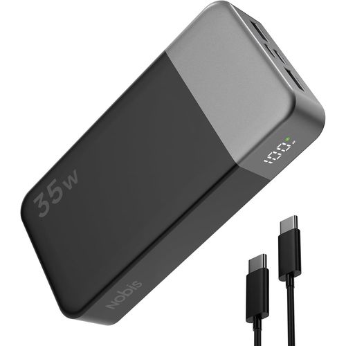 Kalcx-Power Bank 20000mah 35w Batterie Externe Charge Rapide,Chargeur Portable Usb C In&out,4 Ports Avec Affichage Numérique Led,Compatible Avec Laptop,S23 Phone 16 15 (Noir)