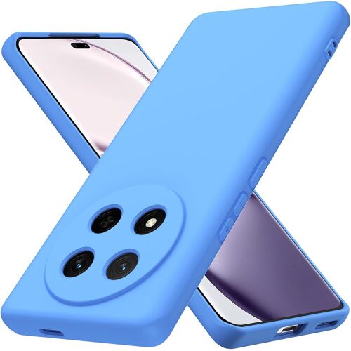 KAL-Coque Pour Honor Magic7 Lite 5G, Ultra Mince Premium Housse Souple En Silicone Liquide - Bleu Ciel