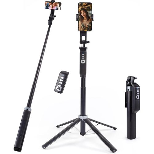 lbgwp60-Perche À Selfie, Trépied Supplémentaire De 180,3 Cm Pour Filmer Avec Télécommande Bluetooth Amovible, Tube Extensible Pour Iphone, Android, Appareil Photo, Gopro