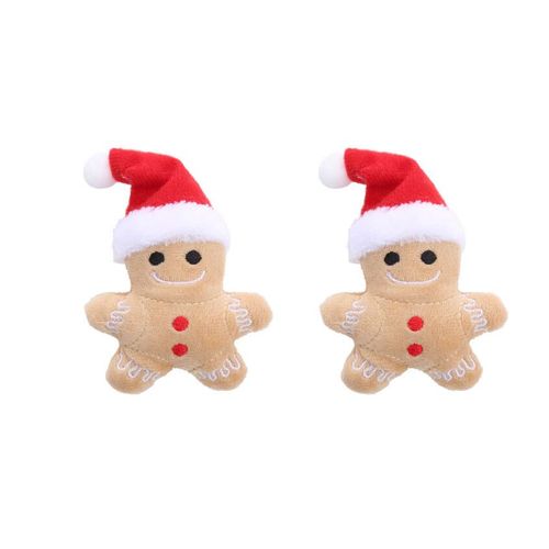 Lot De 2 Jouets Pour Chat, Chapeaux De Noël, Bonhommes En Pain D'épices, Menthe À Chat Inclus