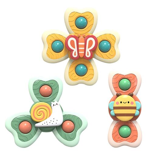 3 Pièces Bébé Carrousel Ventouse Jouet Fleur Pour Enfants Carrousel Bébé Bain Nappe Phréatique Chaise Ventouse Jouet