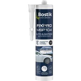 SUBZONAL-Bostik FIXPRO ¿ Mastic Auto et Bateau MSP 104 ¿ Colle et Joint ¿ Tous matériaux ¿ Résiste aux Intempéries et à l¿Eau de Mer ¿ Mastic Hybride Polymère ¿ Couleur : Noir ¿ 1 Cartouche 290 ml