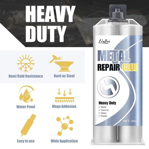 MEVRONISSHOP-Colle Métallique - Colle Époxy à Soudure Métallique Bi-Composante, Pour le Collage et la Réparation de Fissures et de Fuites sur le Métal, la Céramique, le Plastique, les Alliages Métall