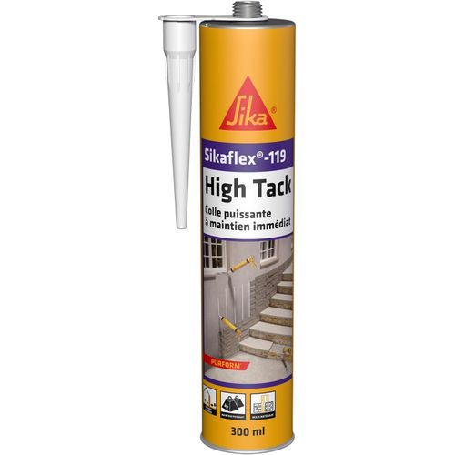 Loc-- Colle Puissante-Flex-119 High Tack Purform Blanc-Collage D¿Objets Lourds-Intérieur Et Extérieur-Maintien Immédiat Élevé-300 Ml