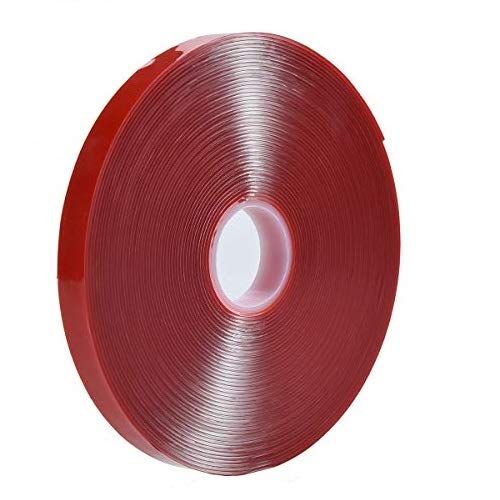 Ruban adhésif transparent en mousse acrylique de 30,5 m x 10 mm,résistant à la chaleur,parfait pour les bandes lumineuses LED,la voiture,la maison,et plus encore