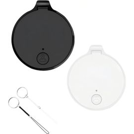 KAL-Smart Tag Lot De 2 Localisateurs De Clés ¿ Tracker Compatible Avec Apple Où Est ? App (Ios Uniquement), Bluetooth Keyfinder Pour Clés, Bagages, Valise, Portefeuille, Batterie Remplaçable