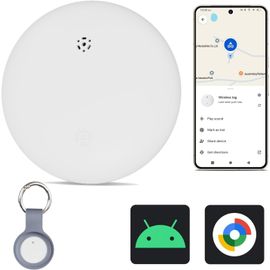 KAL-Traceur Gps Android, Air Smart Tag Compatible Avec Google Find My (Android Uniquement), Localisateur De Clés Pour Clés, Bagages, Valise, Portefeuille, Étanche Ip66, Blanc