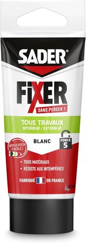 Sans Percer Tous Travaux Intérieur/Extérieur Blanc-Mastic Colle Hybride,Collage Puissant,Tous Matériaux,Peut Se Peindre,Tube 50g