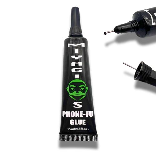 Miyagi s Phone-Fu Glue Colle universelle pour smartphone Colle adhésive liquide Pièces de boîtier Écran tactile Verre etc. Avec dosage
