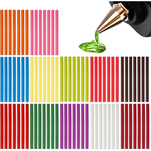 84 Pièces Bâtons De Colle Chaude,Baton Colle Pistolet Colorés,Bâton De Colle Pour Pistolet À Colle 7mm X 100 Mm,Bâtonnets De Colle Chaude Séchage Rapide,Pour Bricolage,Artisanat,Réparations