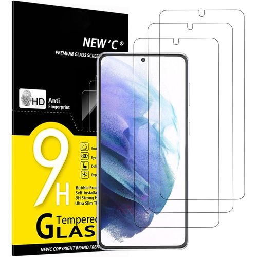 Lot De 3, Verre Trempé Pour Samsung Galaxy S21 Plus / S21+ 5g (6.7), Film Protection Écran - Anti Rayures - Sans Bulles D'air -Ultra Résistant (0,26mm Hd Ultra Transparent) Dureté 9h Glass