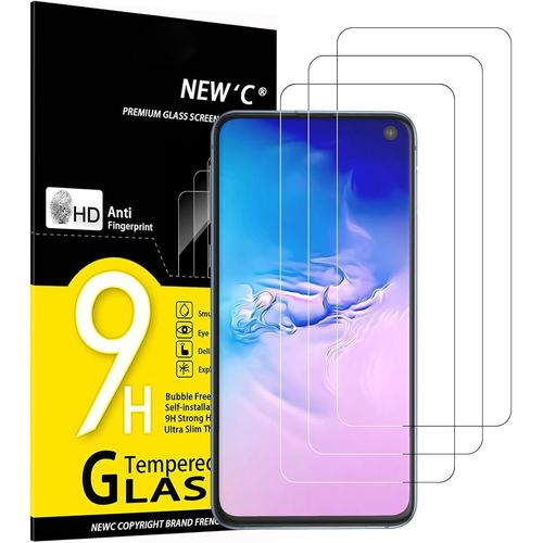 Pack Of 3 Tempered Glass Screen Protector Films For Samsung Galaxy S10e, Anti-Scratch, Bubble-Free, Ultra-Resistant (0.33 Mm Hd Ultra Transparent) 9h Hardness Glass