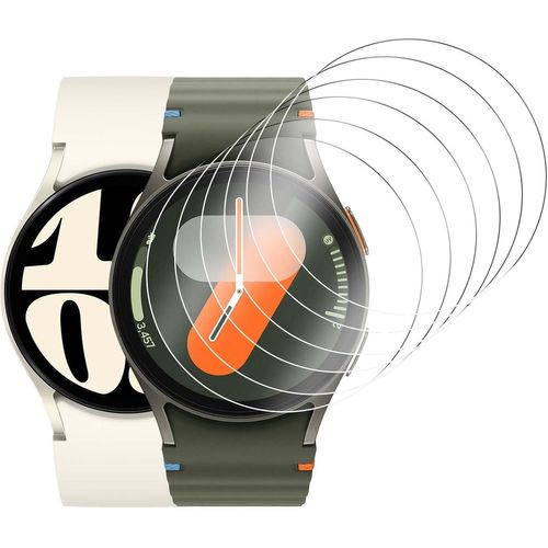 Lot De 6 Films Protecteurs En Verre Trempé 9h Pour Samsung Galaxy Watch 40 Mm (Watch 7/6/5/4/Fe) - Couverture 3d Bords Arrondis, Anti-Rayures, Anti-Éclats, Haute Transparence, Oléophobe, Tactile