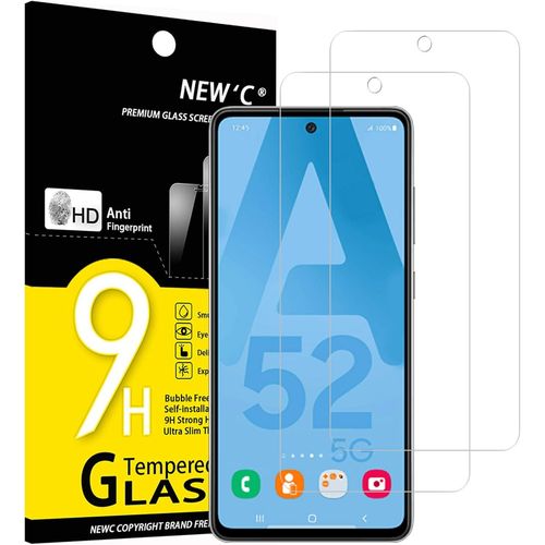 Sjzg-Lot De 2, Verre Trempé Pour Samsung Galaxy A52, A52 5g, A52s 5g, Film Protection Écran -Sans Bulles D'air -Ultra Résistant (0,33mm Hd Ultra Transparent) Dureté 9h Glass