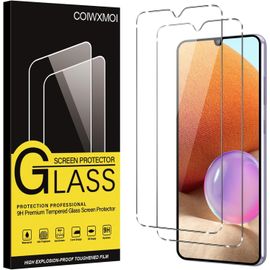 2-Piece Tempered Glass Screen Protector Film For Samsung Galaxy A32 4g 9h Hardness Anti-Scratch Bulless Ultra Transparent Hd High Sensitivity Screen Protector For Samsung A32