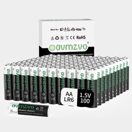 lbgwp60-Piles Aa Lot De 100, Lr6 1,5 V - Longue Durée, Alcalines - Puissantes - Peuvent Être Utilisées Pour Les Jouets, Les Réveils Et Autres Appareils Électroniques