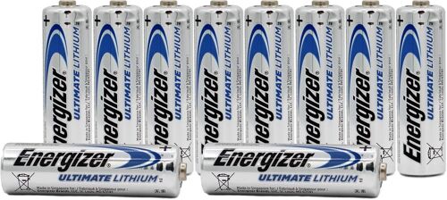 Ultimate Lithium Pack de 10 Piles AA, L91, Longue durée pour appareils à Haute consommation, Plus léger et 20 Ans de durée de Vie